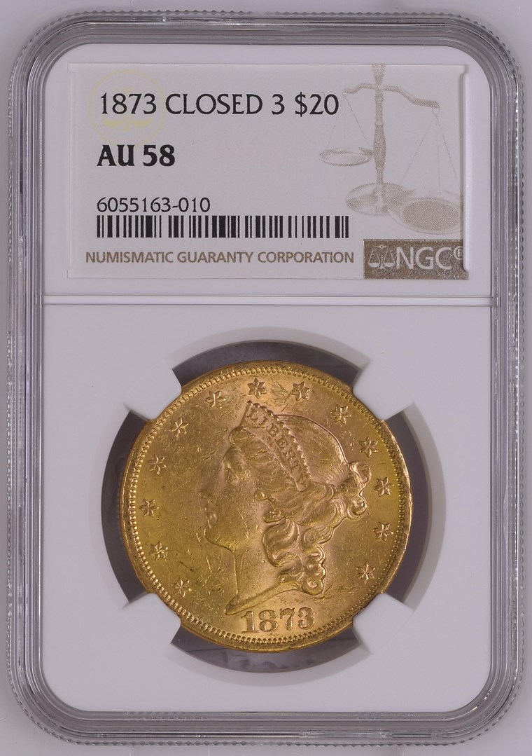 1873 CLOSED 3 $20 MS | Coin Explorer | NGC