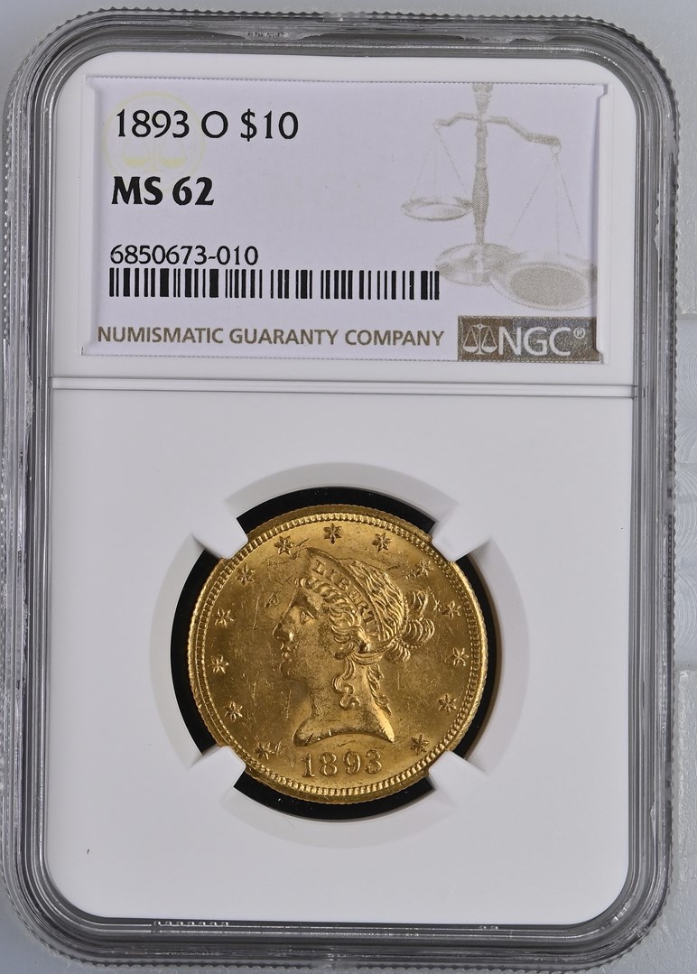 1893 O $10 MS | Coin Explorer | NGC