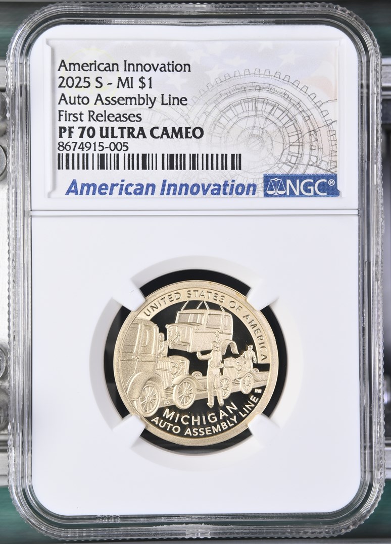 2025 S - MI Auto Assembly Line $1 PF | Coin Explorer | NGC