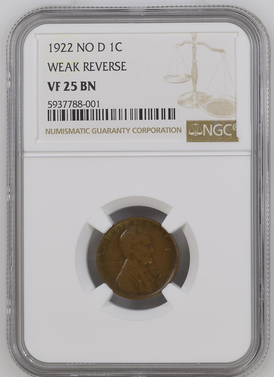1922 NO D WEAK REVERSE 1C MS | Coin Explorer | NGC