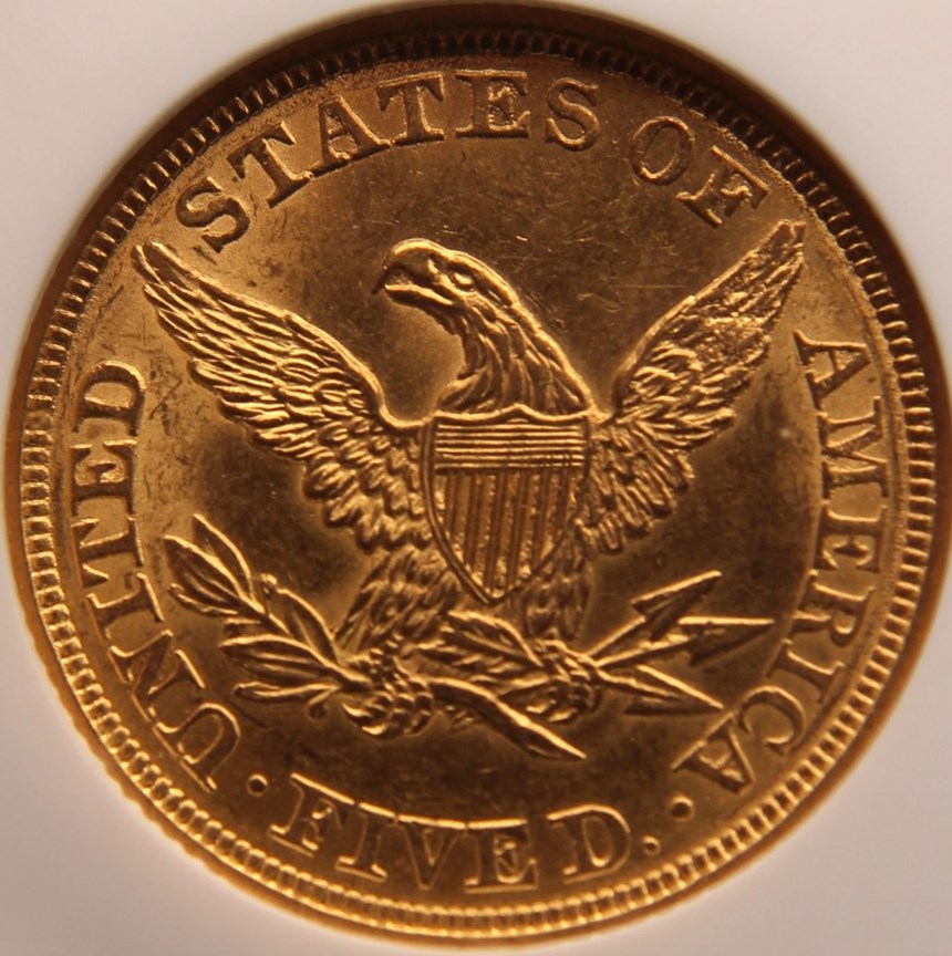 1843 $5 MS | Coin Explorer | NGC
