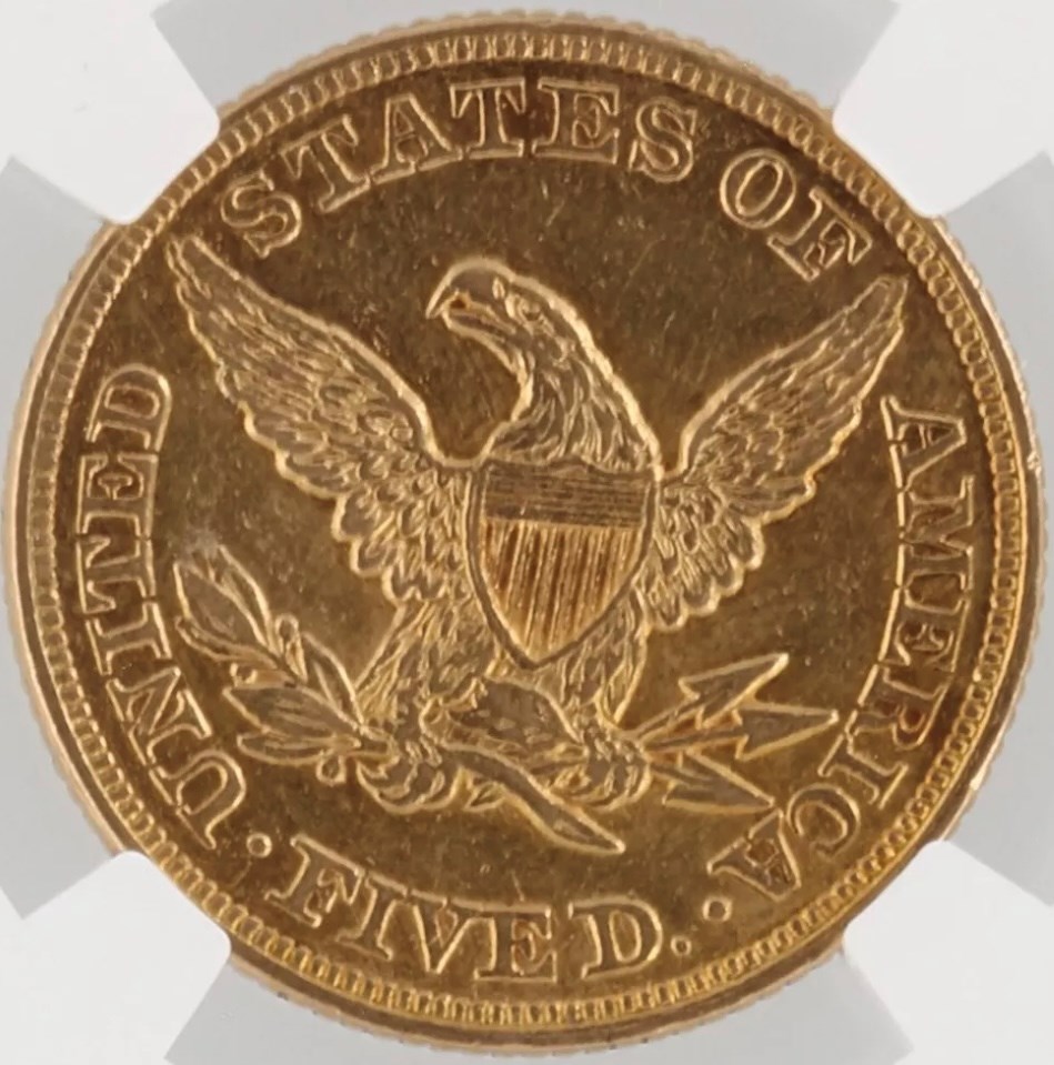 1864 $5 MS | Coin Explorer | NGC