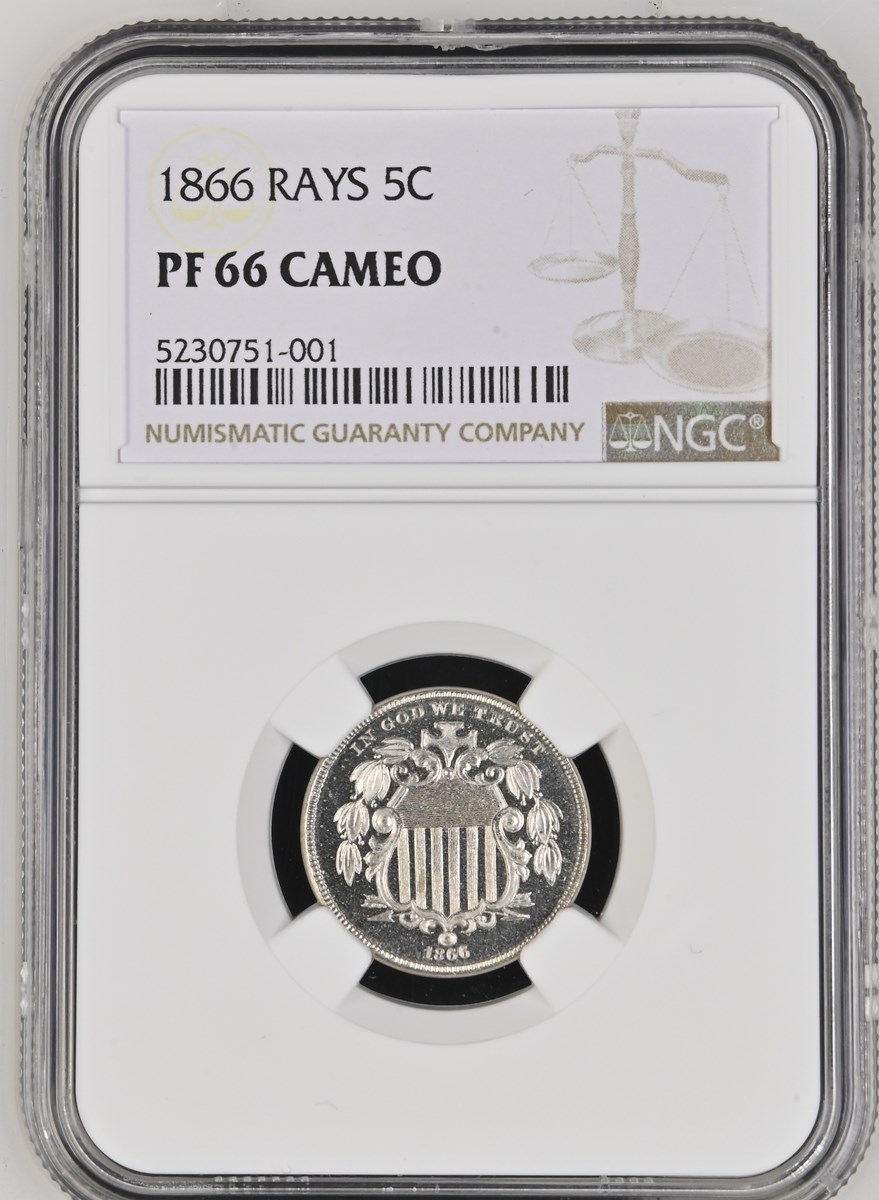 1866 RAYS 5C PF | Coin Explorer | NGC