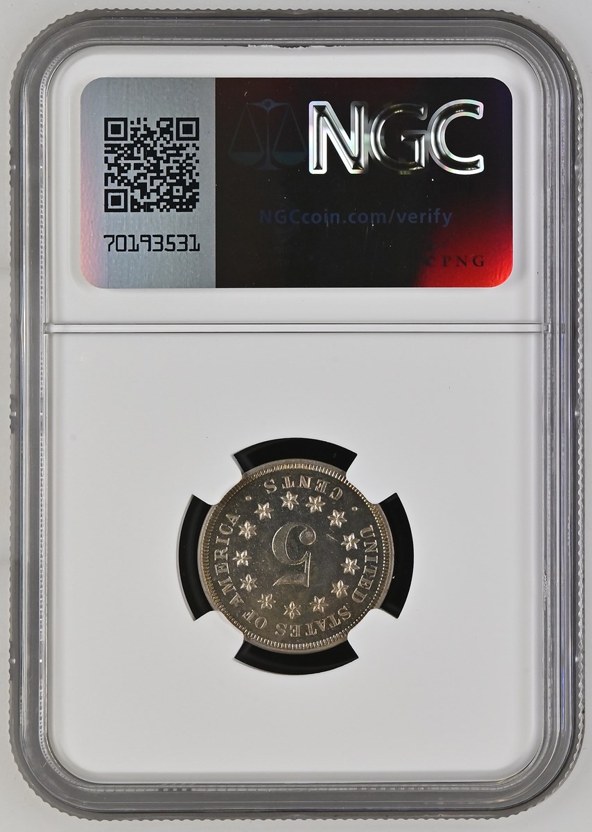 1867 NO RAYS 5C PF | Coin Explorer | NGC