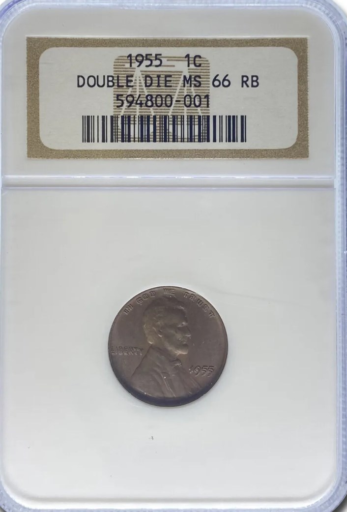 1955 DOUBLED DIE OBV 1C MS | Coin Explorer | NGC