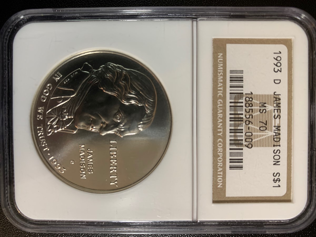 1993 D JAMES MADISON S$1 MS | Coin Explorer | NGC