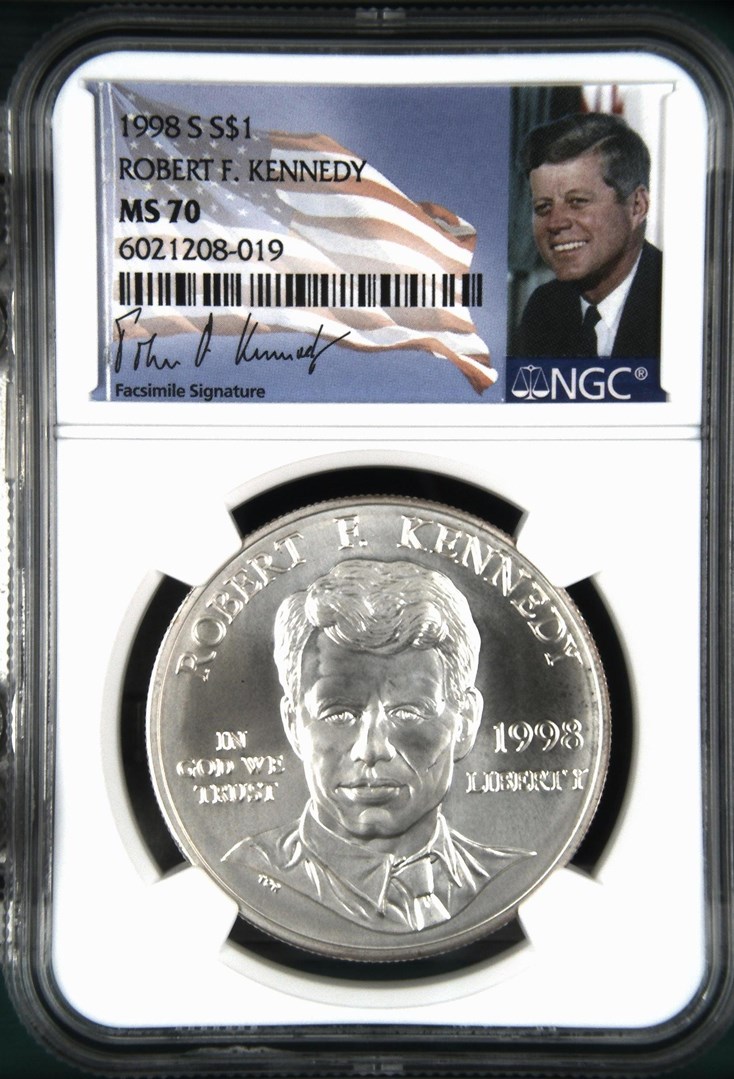 1998 S ROBERT F. KENNEDY S$1 MS | Coin Explorer | NGC