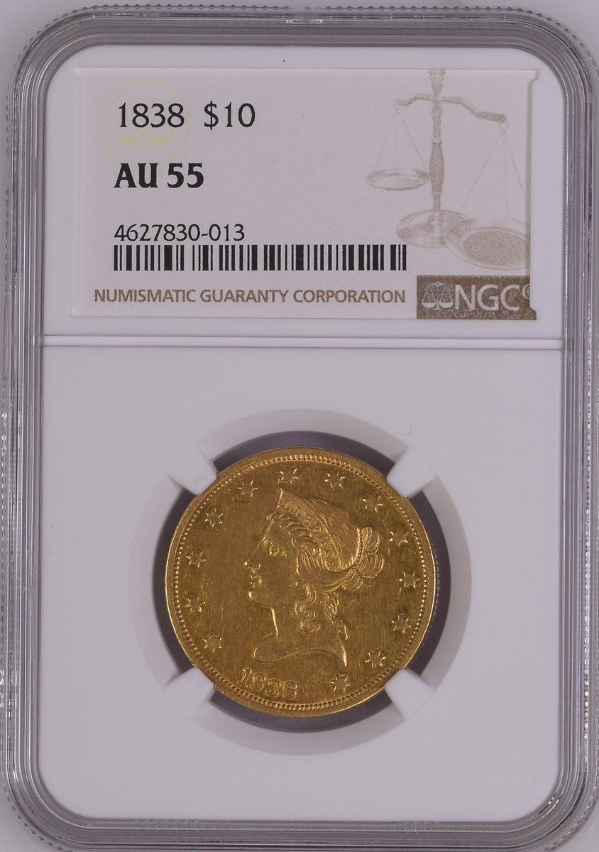 1838 $10 MS | Coin Explorer | NGC