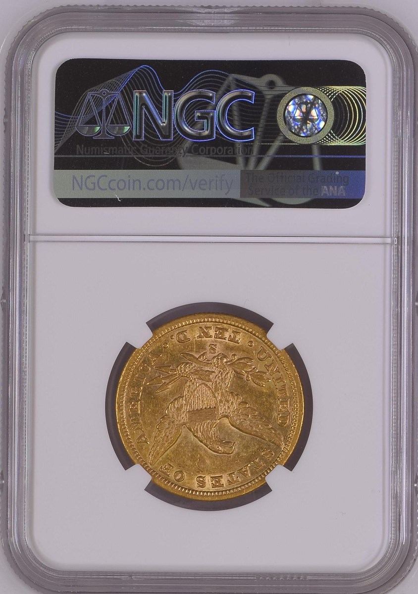 1858 S $10 MS | Coin Explorer | NGC