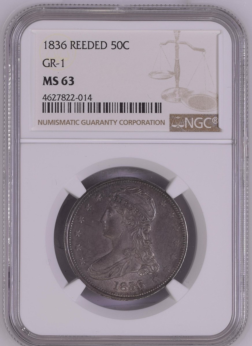 1836 REEDED GR-1 50C MS | Coin Explorer | NGC
