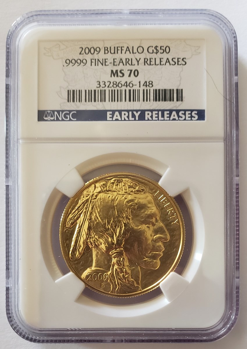 2009 BUFFALO .9999 FINE G$50 MS | Coin Explorer | NGC