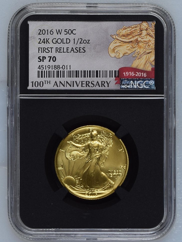2016 W 24K GOLD 1/2oz 50C SP | Coin Explorer | NGC
