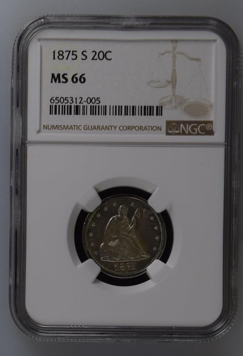 1875 S 20C MS | Coin Explorer | NGC