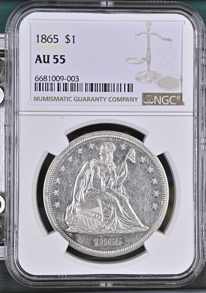 1865 $1 MS | Coin Explorer | NGC