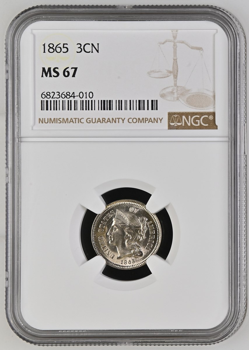 1865 3CN MS | Coin Explorer | NGC