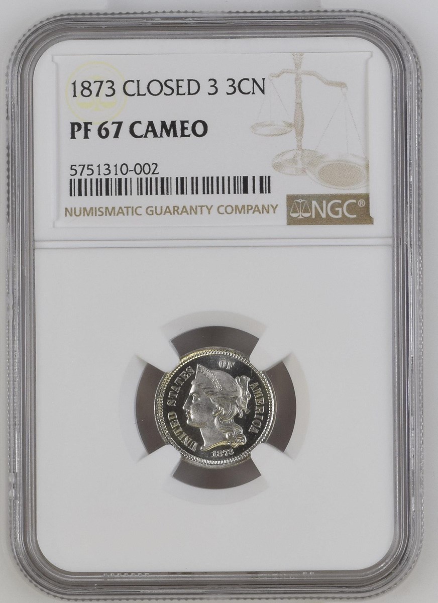 1873 CLOSED 3 3CN PF | Coin Explorer | NGC