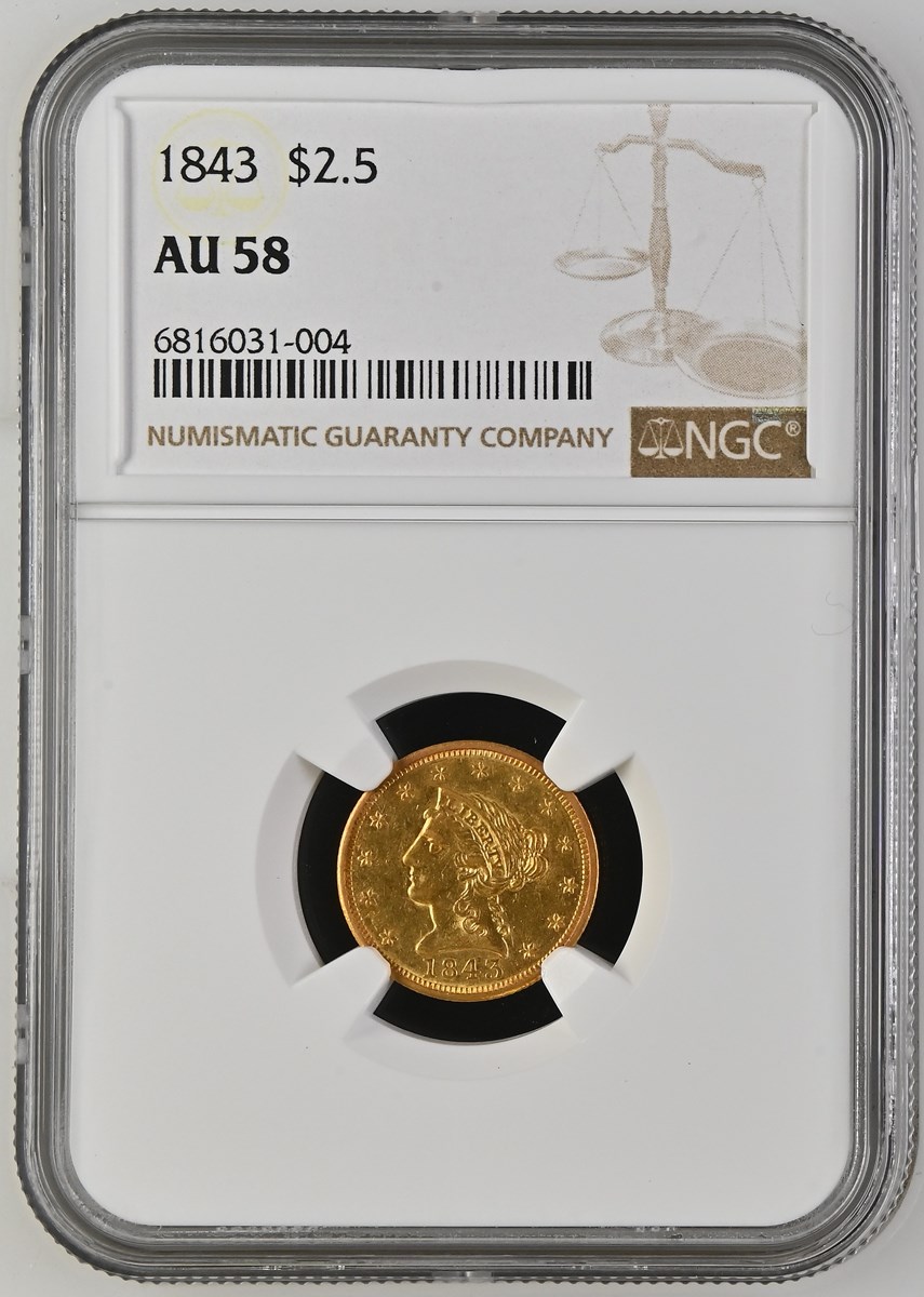 1843 $2.5 MS | Coin Explorer | NGC