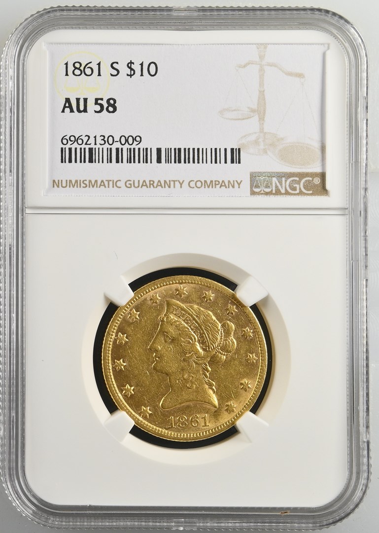 1861 S $10 MS | Coin Explorer | NGC