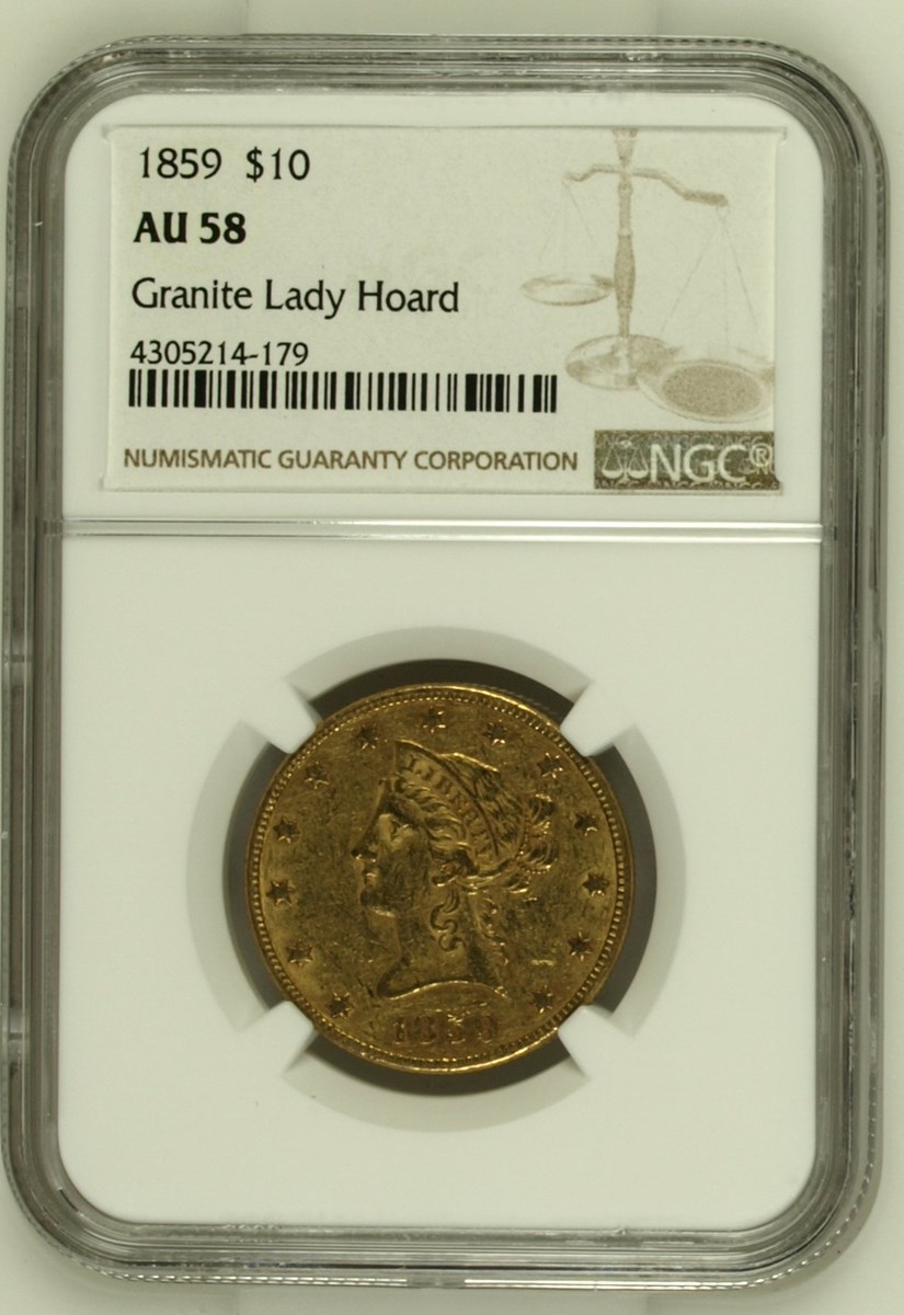 1859 $10 MS | Coin Explorer | NGC