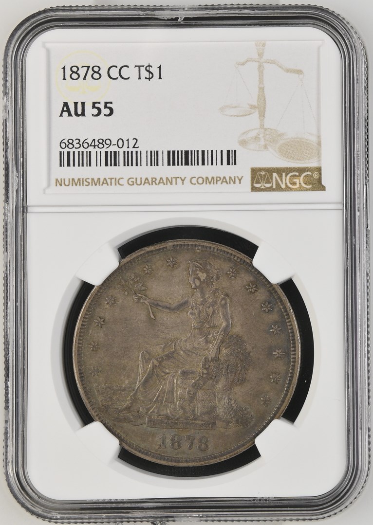 銀杯 1878-CC-T$-PCGS-MS-64-Rare-
