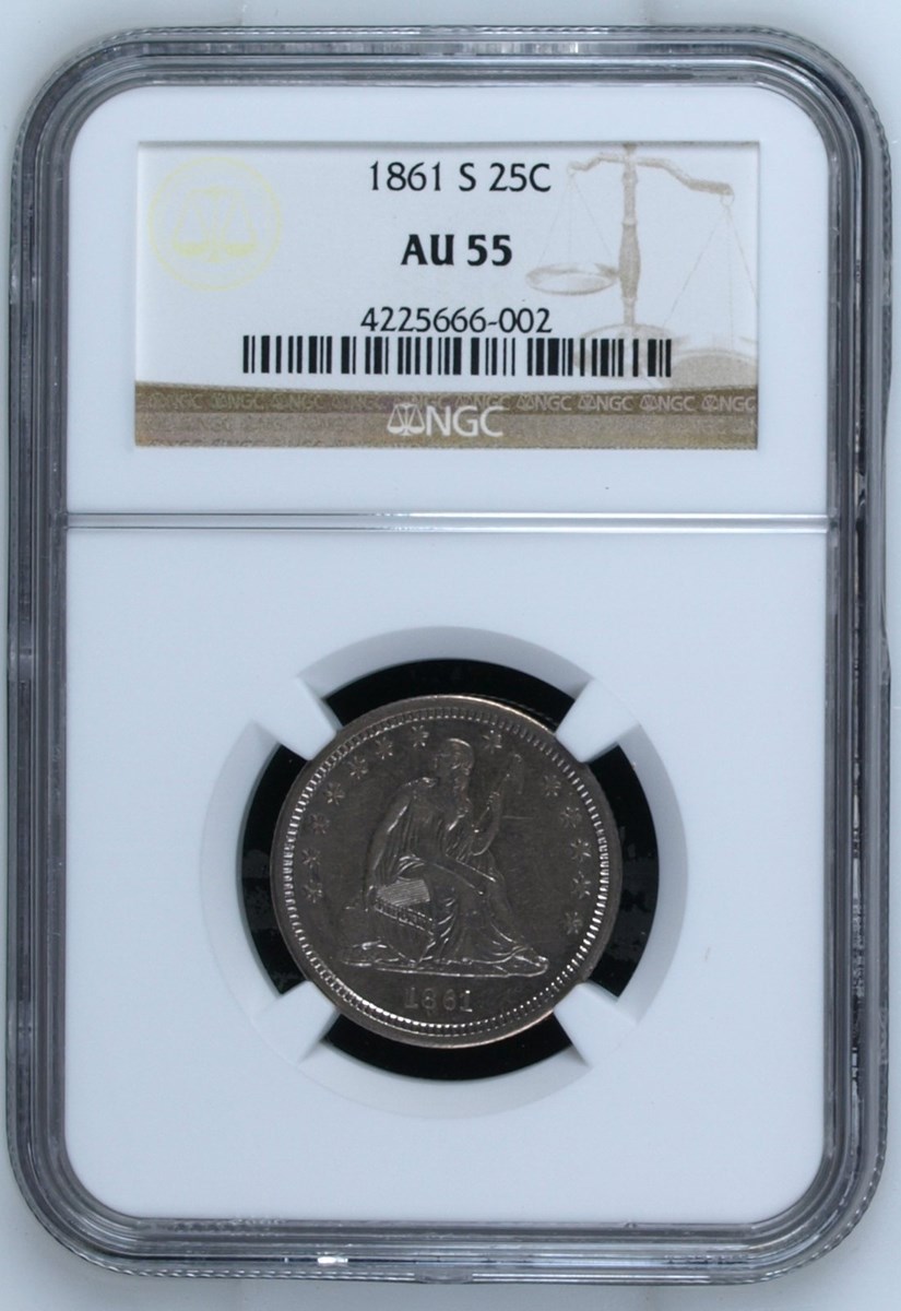 1861 S 25C MS | Coin Explorer | NGC