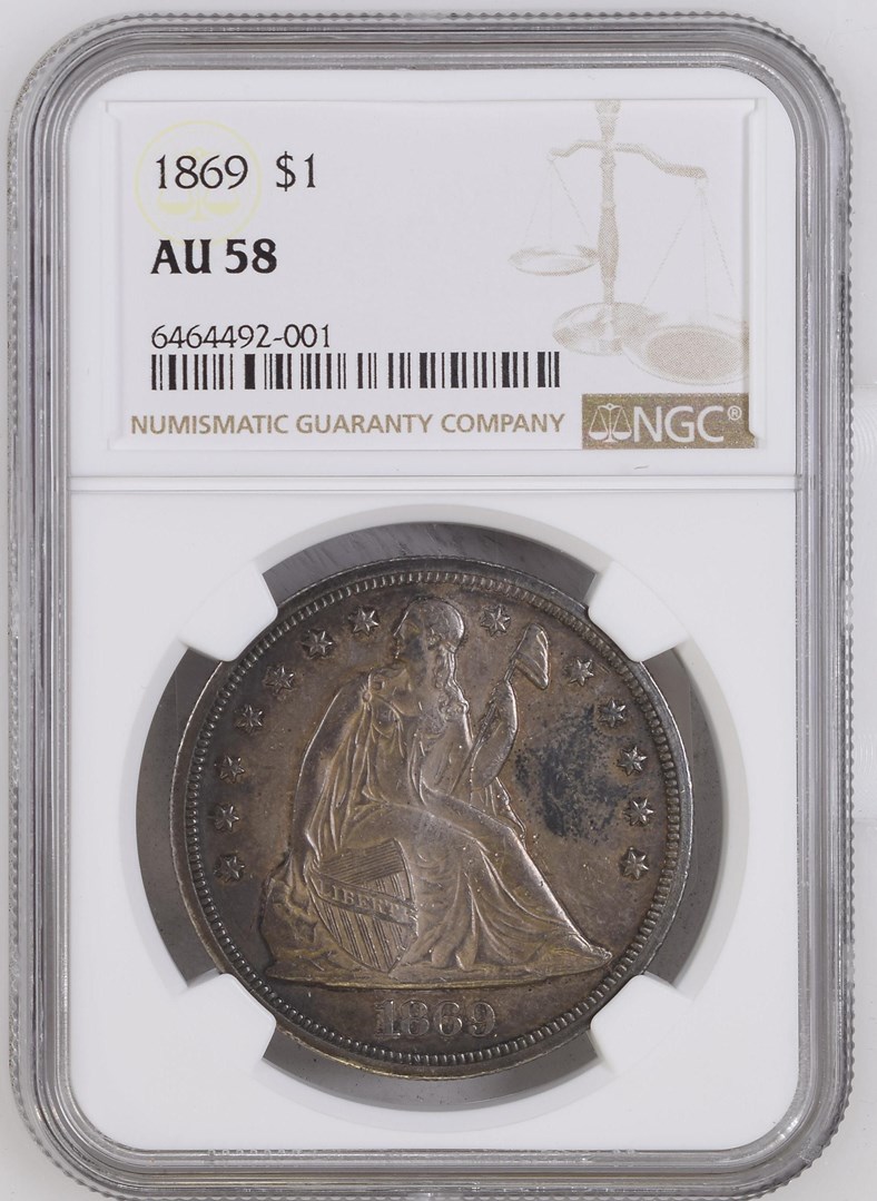 1869 $1 MS | Coin Explorer | NGC