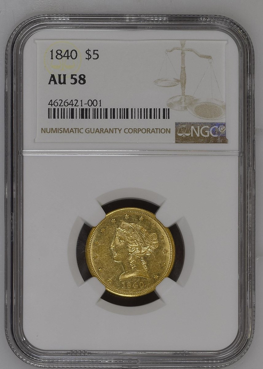 1840 $5 MS | Coin Explorer | NGC