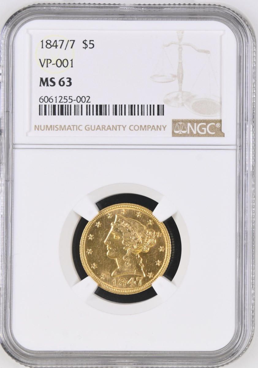 1847 $5 MS | Coin Explorer | NGC