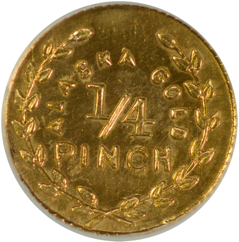 1901-DATED ALASKA HEAD LEFT, ROUND, PINCH 1/4P MS | Coin Explorer