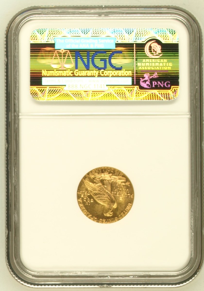 1929年 米国 インディアンヘッド ＄2.5クオーター金貨 NGC MS61 1927年 P $2.5 金インディアンヘッドクォーターイーグル NGC MS61