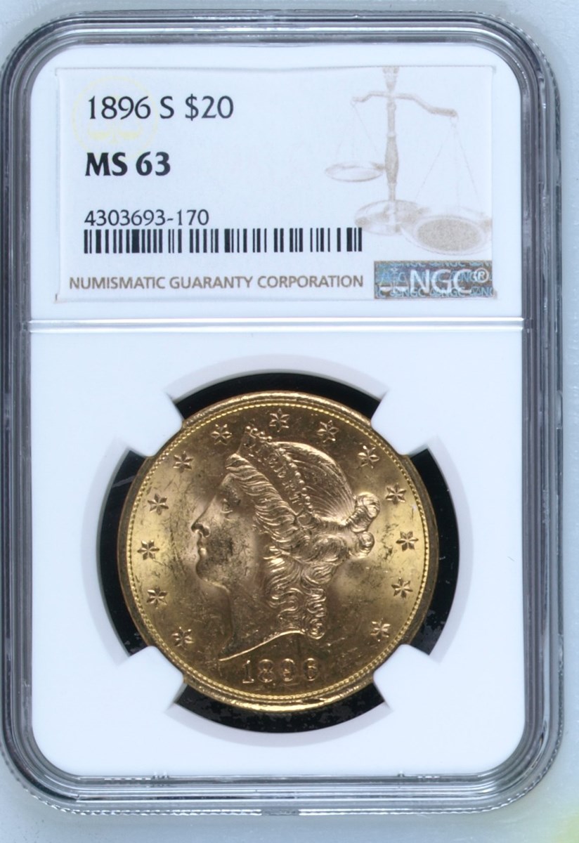 1896 S $20 MS | Coin Explorer | NGC