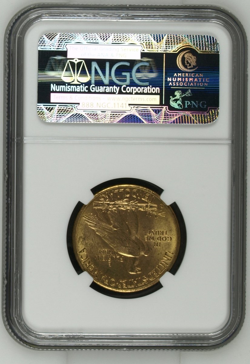 1908 D MOTTO $10 MS | Coin Explorer | NGC