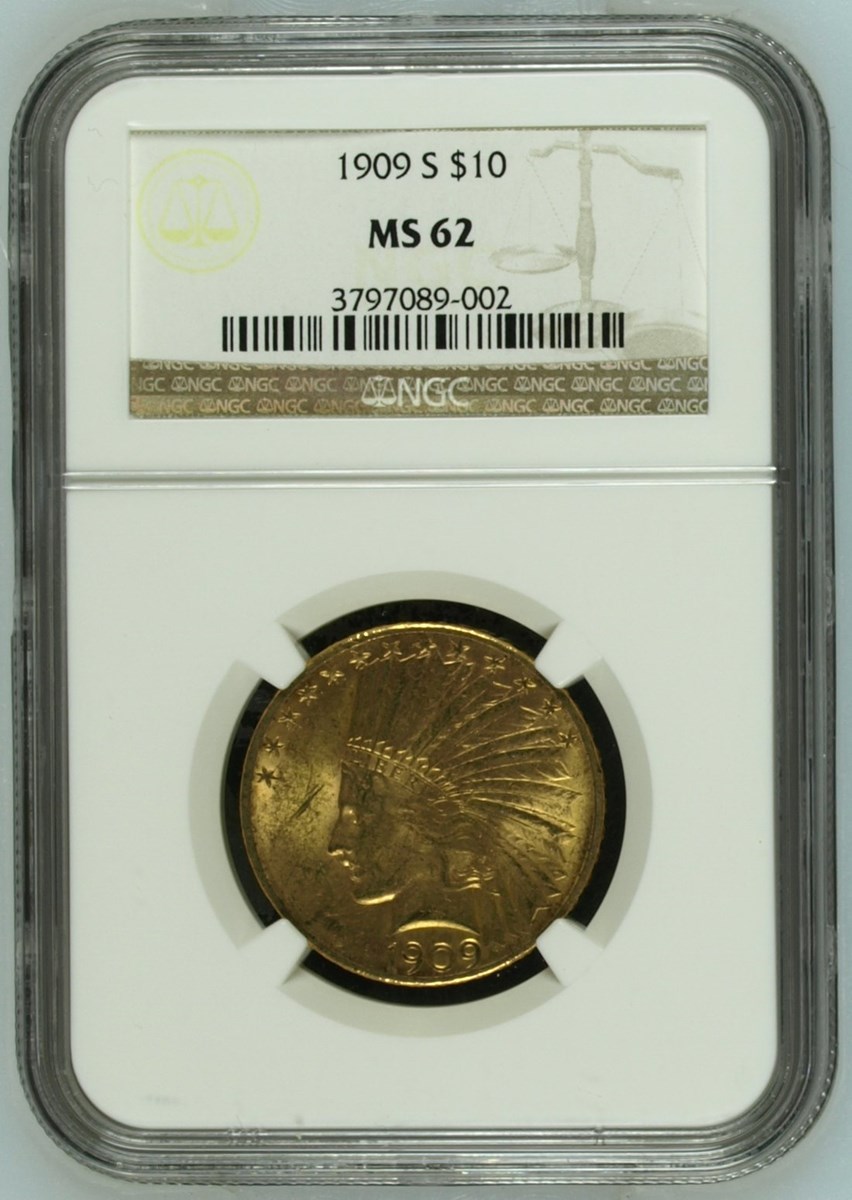 1909 S $10 MS | Coin Explorer | NGC