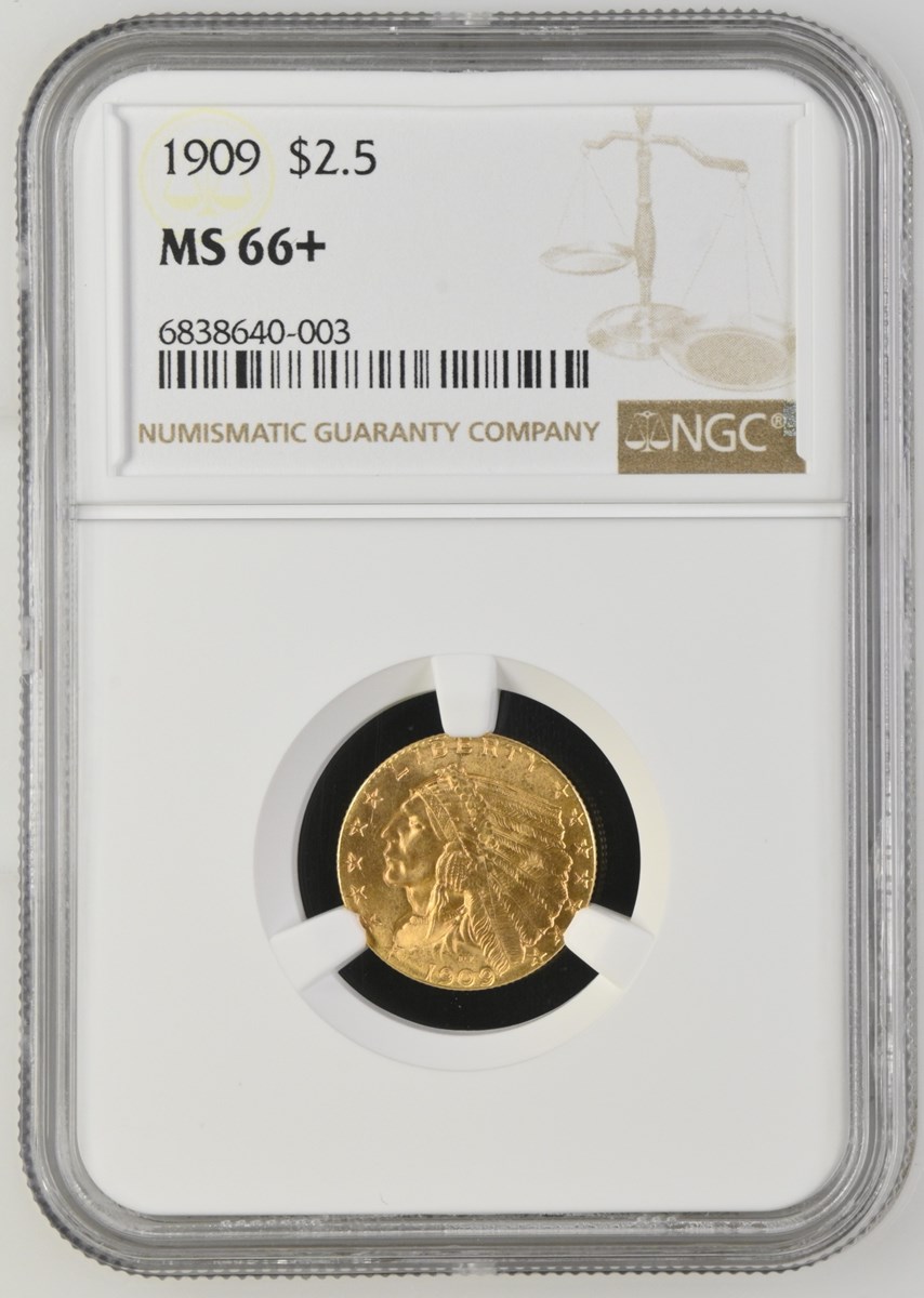 1909 $2.5 MS | Coin Explorer | NGC