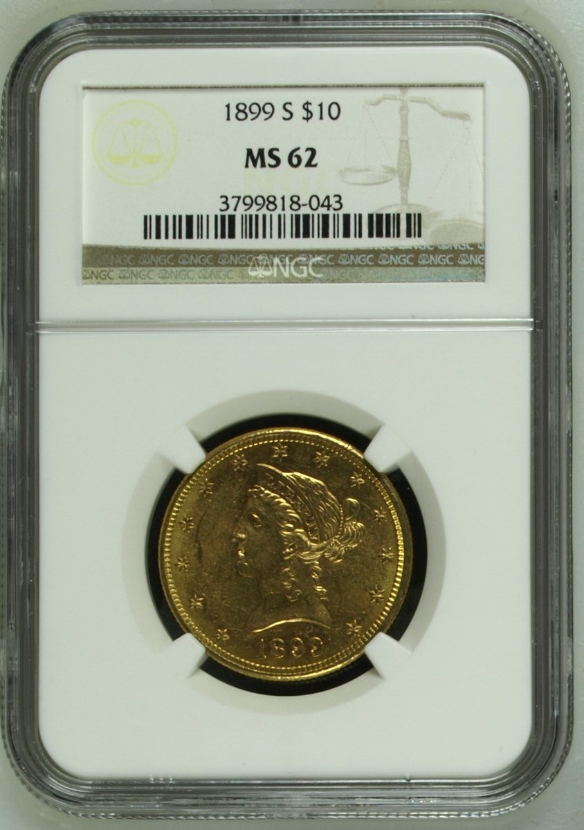 1899 S $10 MS | Coin Explorer | NGC