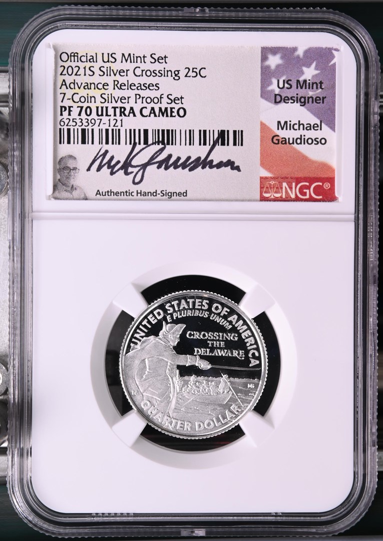 2021 S Silver Crossing the Delaware 25C PF | Coin Explorer | NGC