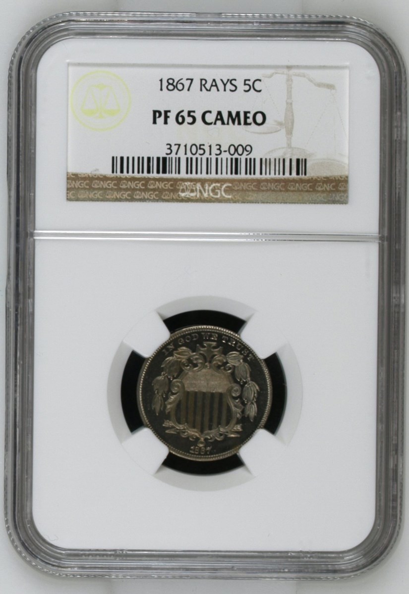 れ 1867 RAYS 5C MS | Coin Explorer | NGC