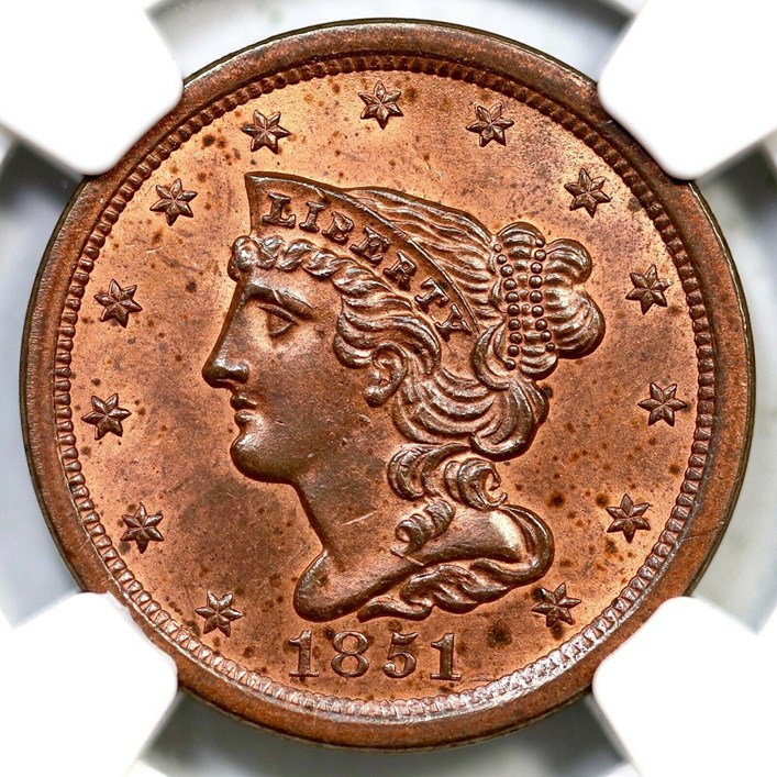 1851 C-1 1/2C MS | Coin Explorer | NGC