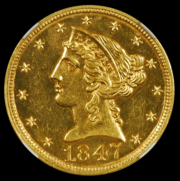 1847 $5 MS | Coin Explorer | NGC