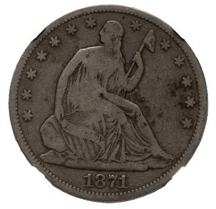1871 CC 50C MS | Coin Explorer | NGC
