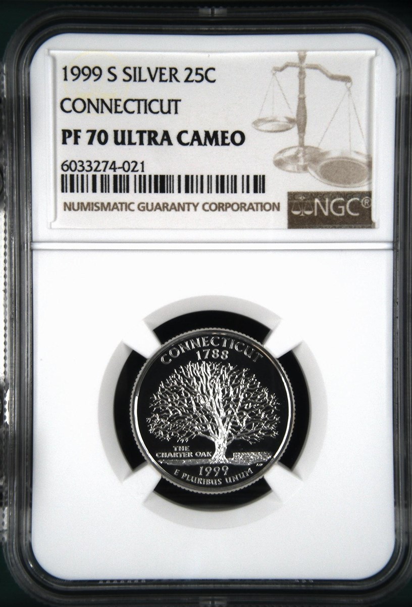 1999年CONNECTICUT 25C NGCPF69 1530440-020 【公式通販】