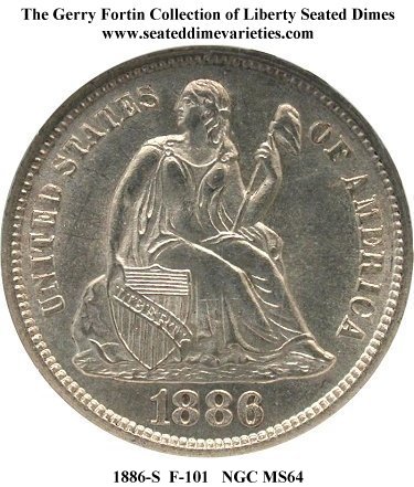 1886 S 10C MS | Coin Explorer | NGC