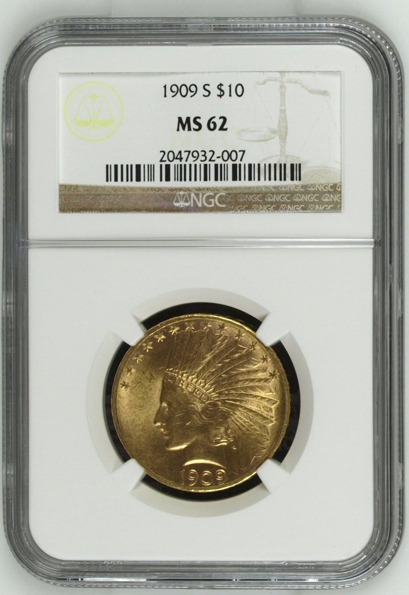 1909 S $10 MS | Coin Explorer | NGC