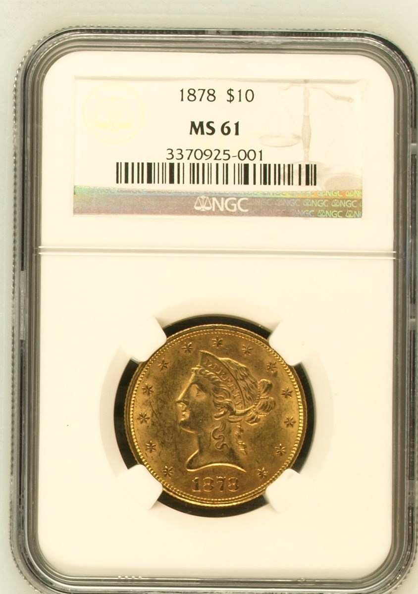 1878 $10 MS | Coin Explorer | NGC