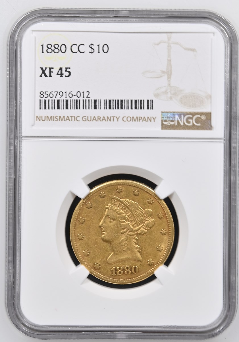 1880 CC $10 MS | Coin Explorer | NGC