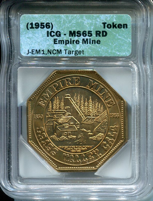 (JEM1) Empire Mine, Grass Valley, California Coin Details Nevada