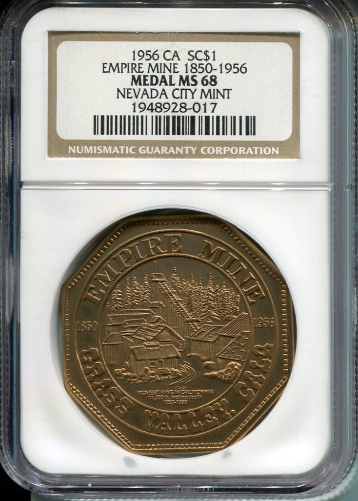 (JEM6) Empire Mine, Grass Valley, California Coin Details Nevada