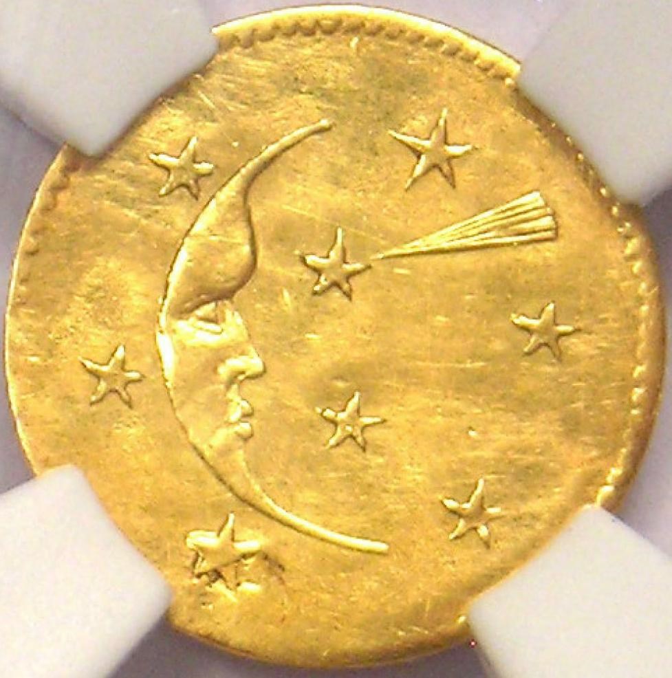 1881-Dated California Man in the Moon and Shooting Star Token Coin ...