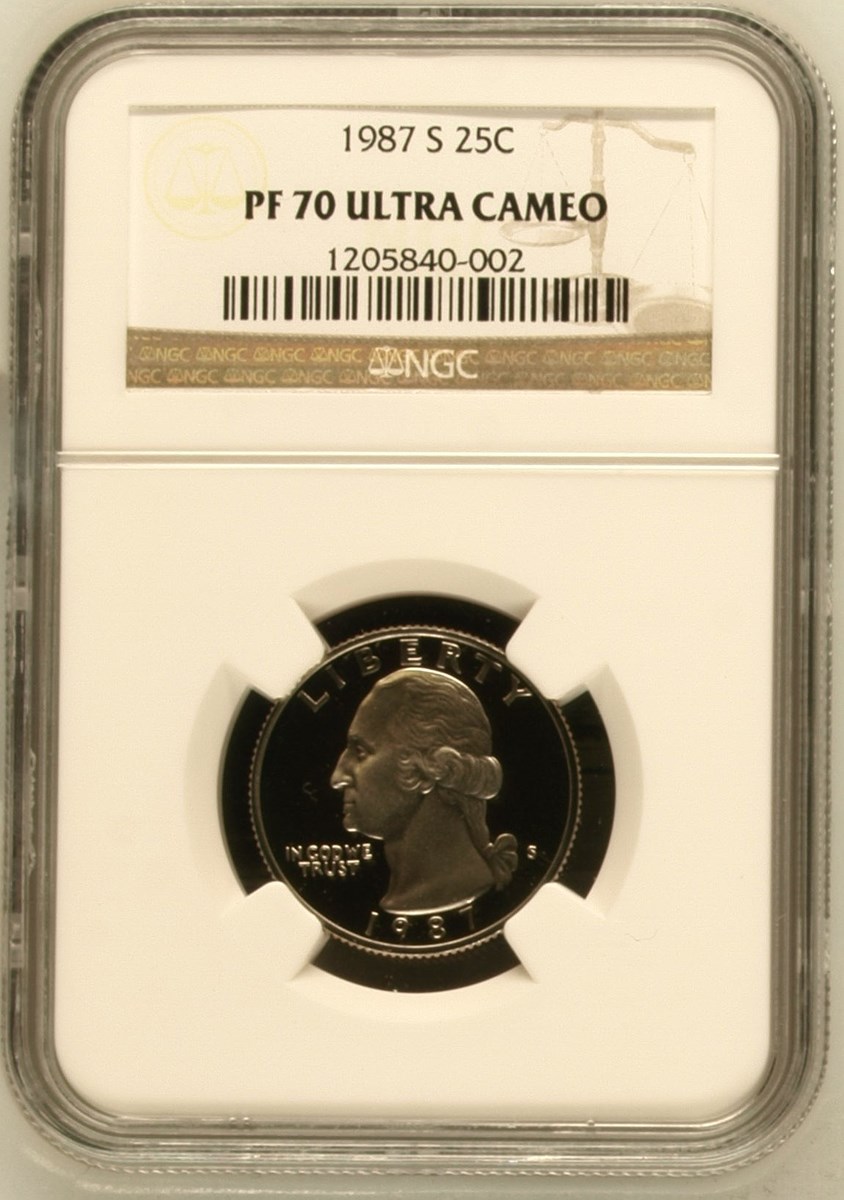 1987 S 25C PF | Coin Explorer | NGC