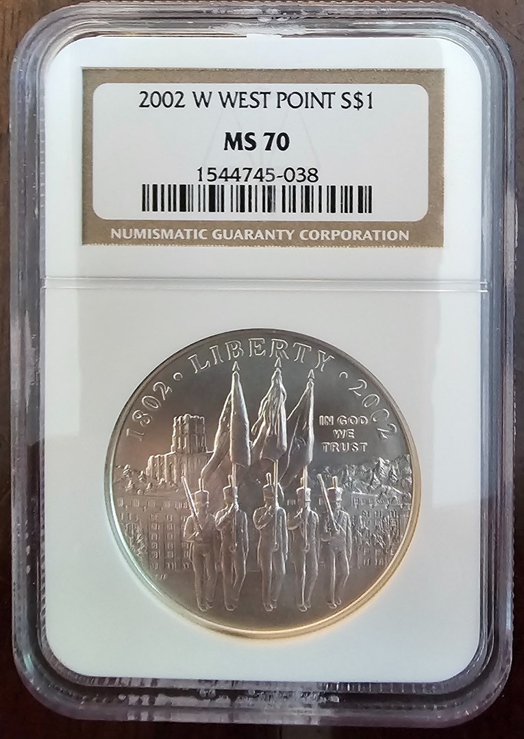 2002 W WEST POINT BICENTENNIAL S$1 MS | Coin Explorer | NGC